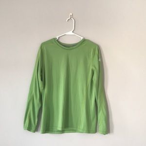 100% polyester green shirt